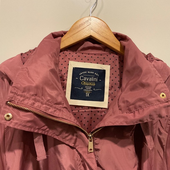 Cavalini Jacket  Lightweight Hooded Mauve Size 1X NWOT - Picture 2 of 10